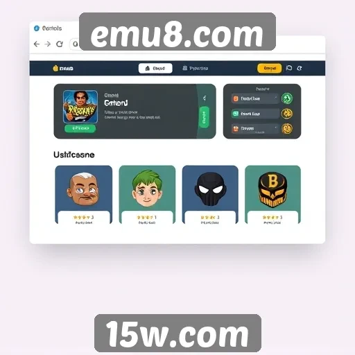 Explorando a interface do usuário do emu8.com